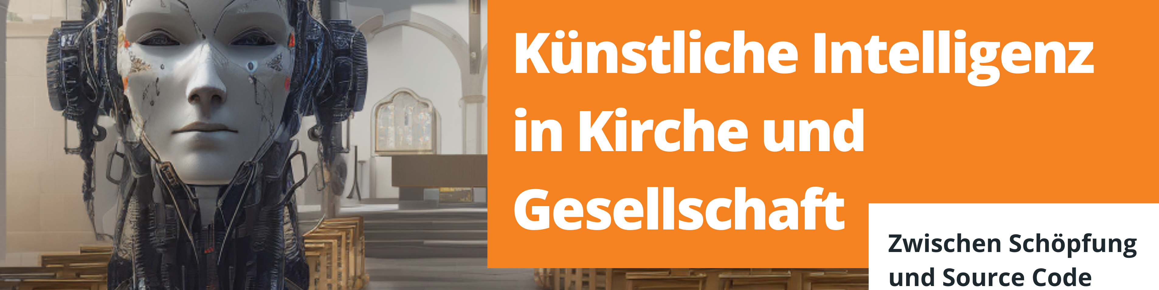 Werbebanner KI in Kirche und Gesellschaft