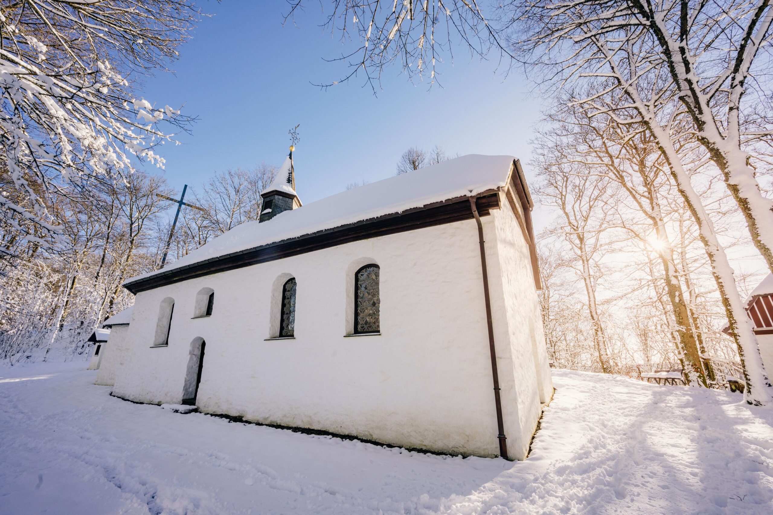 Marienkapelle auf dem Wilzenberg im Schnee