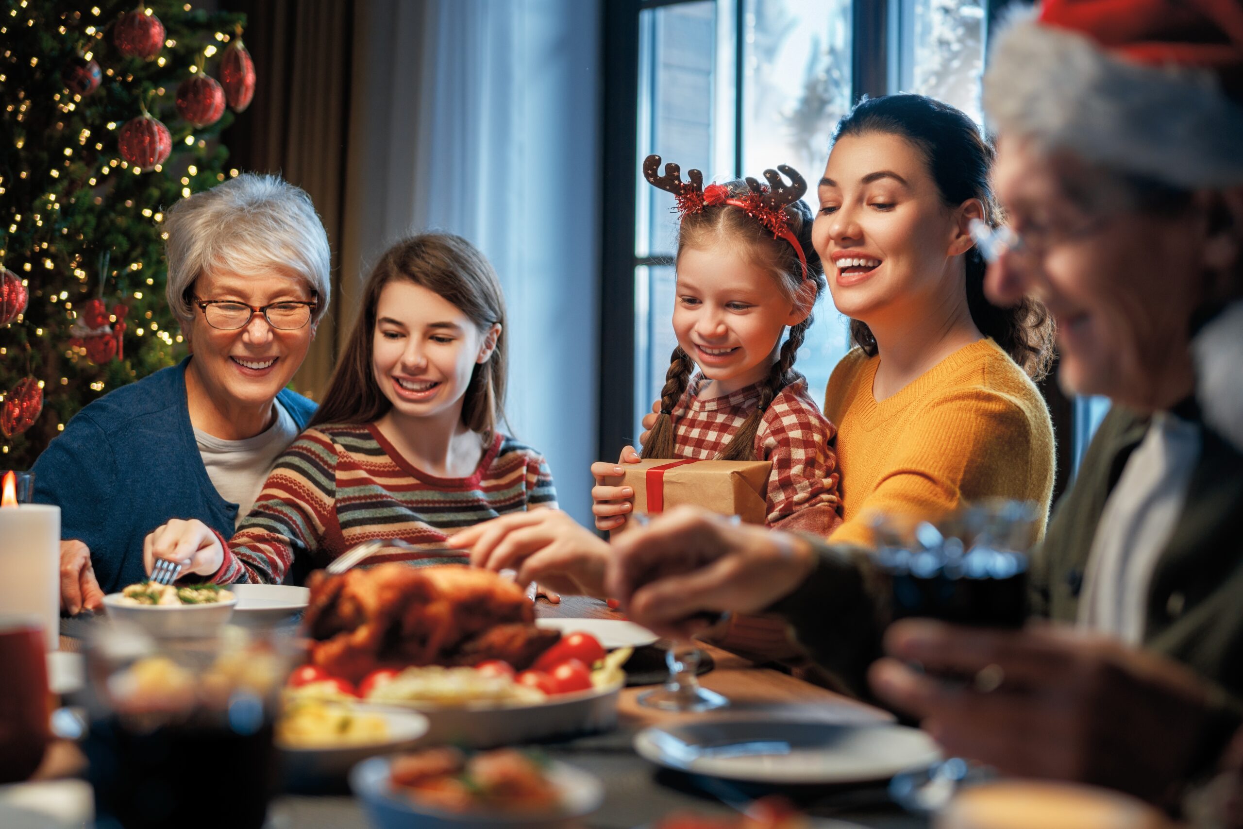 Familie an Weihnachten