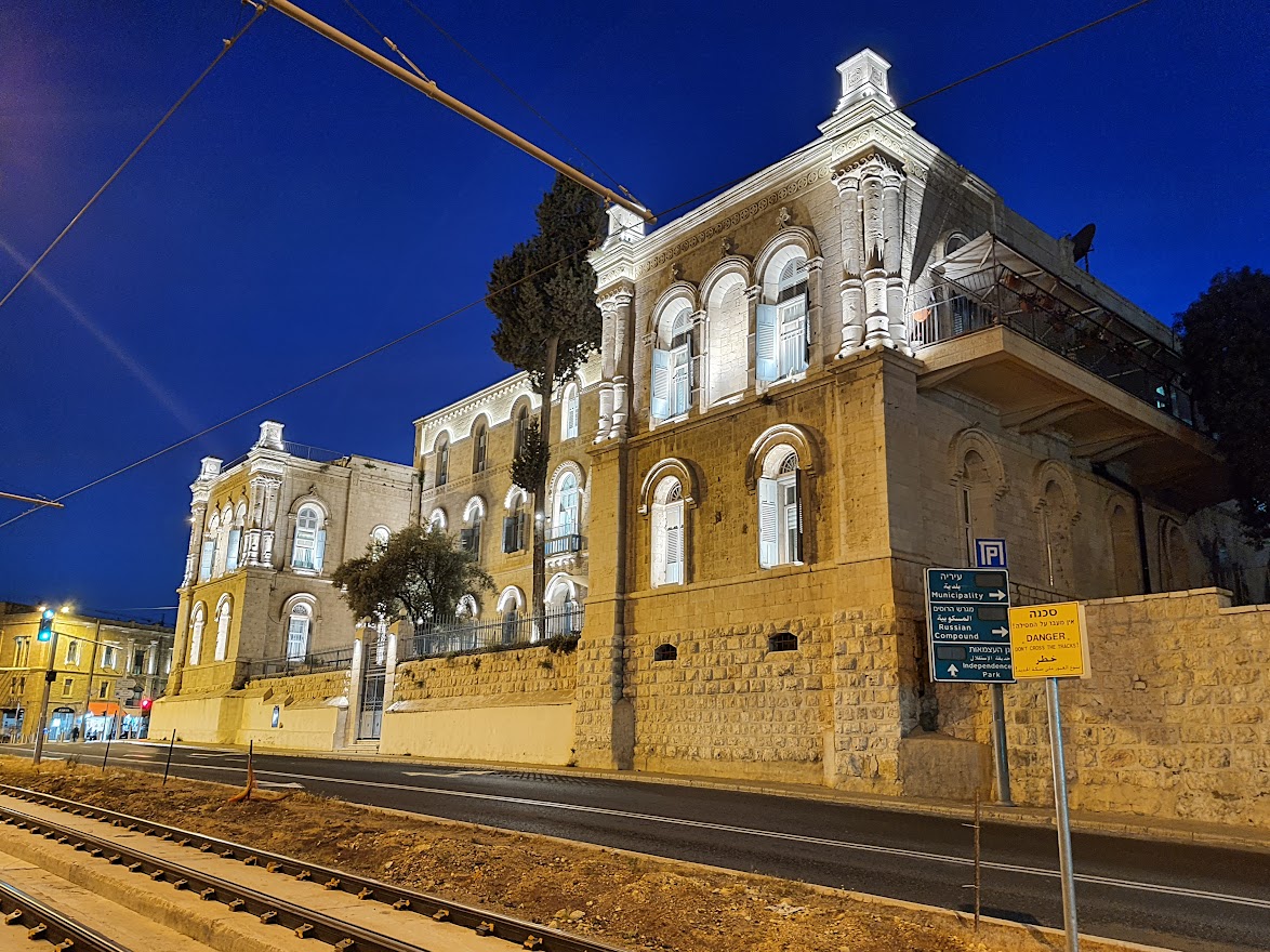 St. Louis Hospiz in Jerusalem am Abend